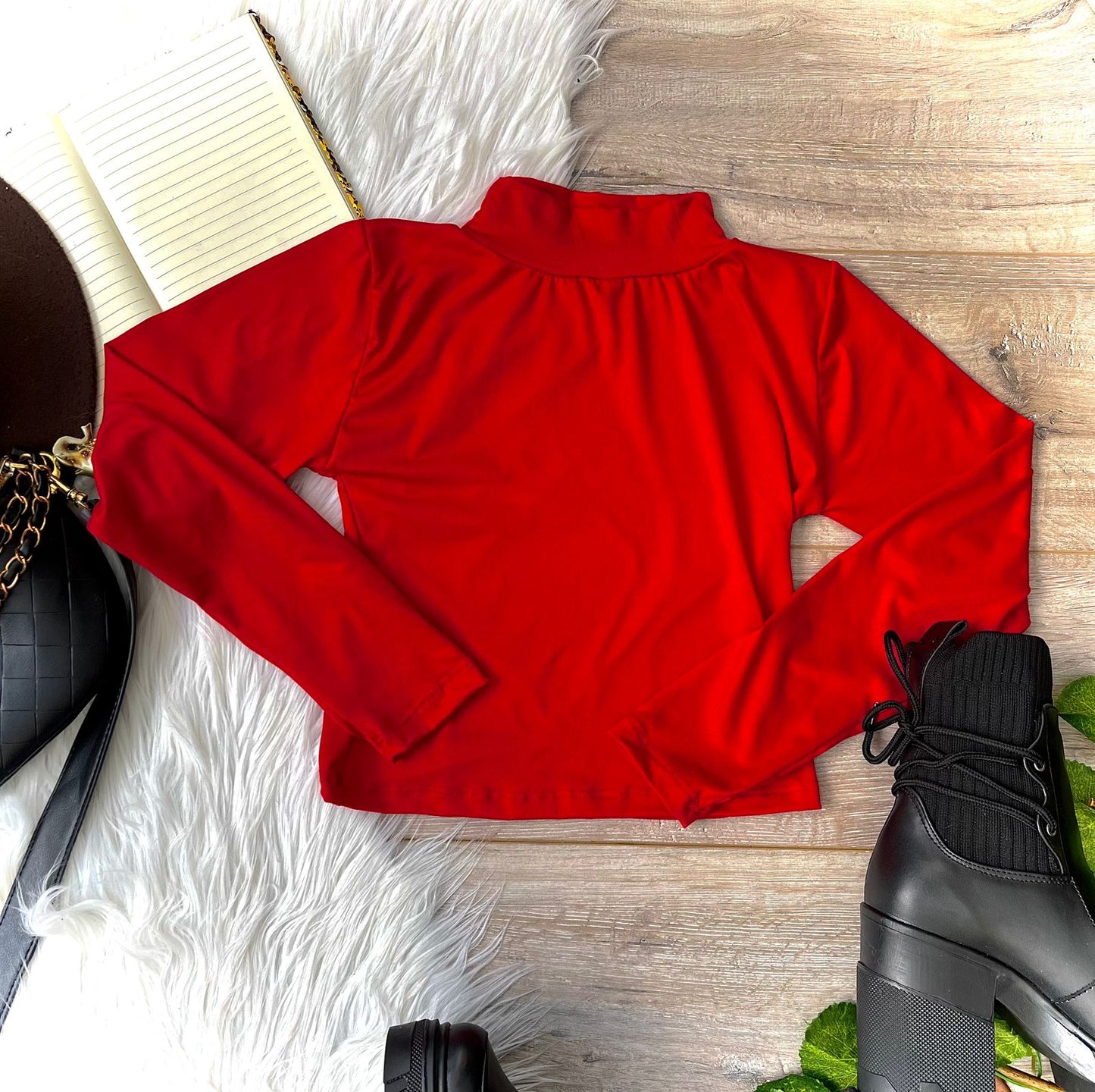 Blusa Roja manga larga